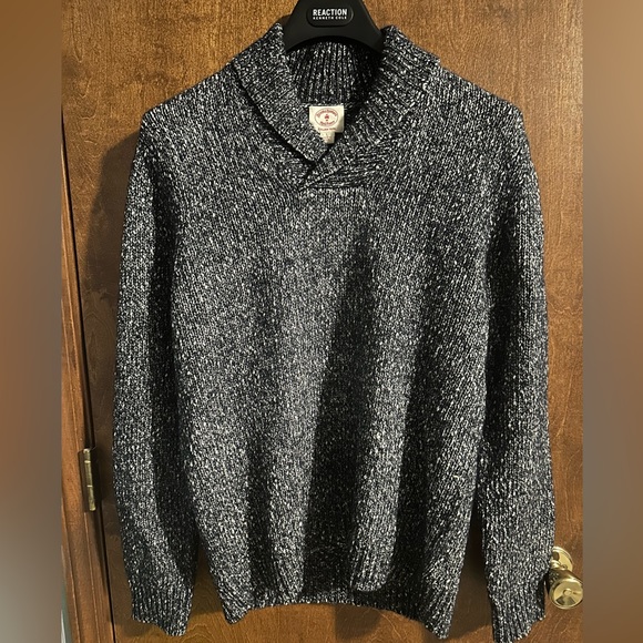 Brooks Brothers Cotton Shawl Collar Sweater Red Fleece NWT